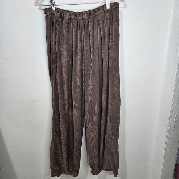 Free People To The Sky Cord Parachute Baggy Pants S Brown Slouchy - Picture 5 of 16